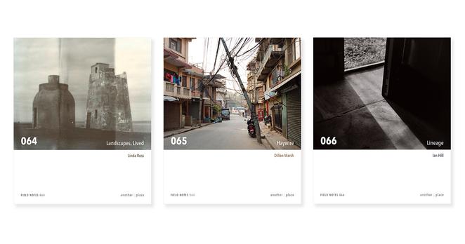 The covers of our three latest 'Field Notes' zines...