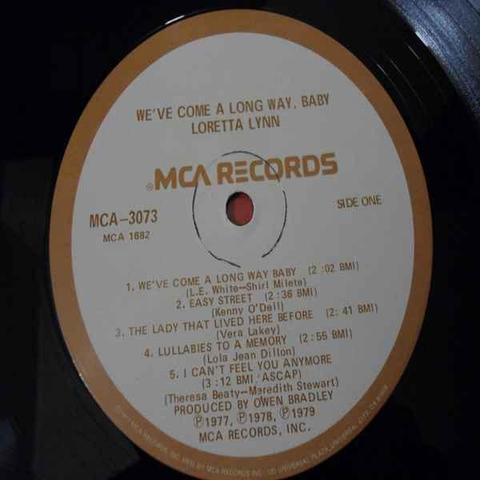Loretta Lynn - We've Come A Long Way Baby LP Vinyl Record For Sale