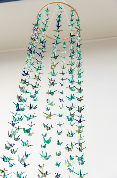 Suspension décorative en origami