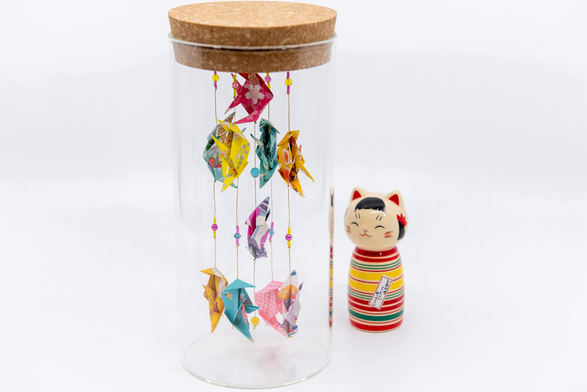 Aquarium en origami coloré