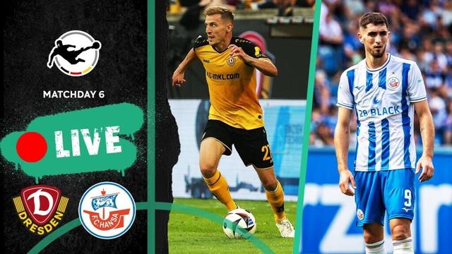 Dynamo Dresden vs. Hansa Rostock | LIVE | 3rd Division 2024/25