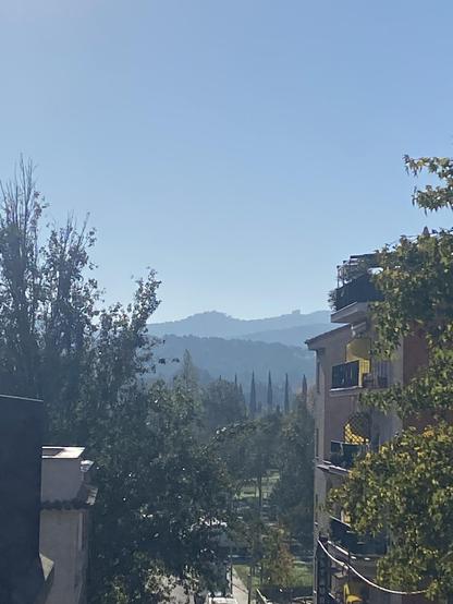 View of the mountains around Sant Cugat