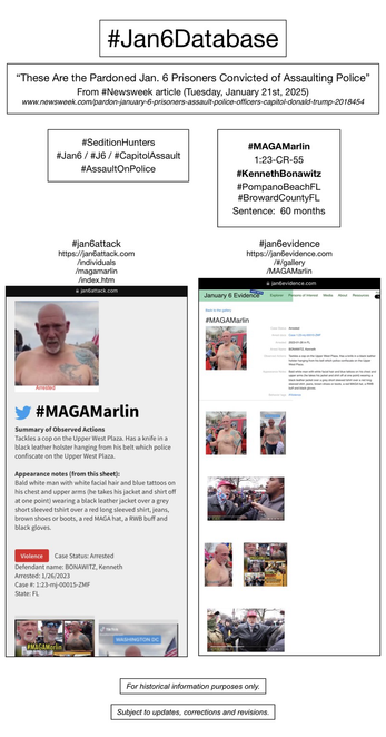 Photos and information about convicted January 6th rioter Kenneth Bonawitz (Pompano Beach, Florida).