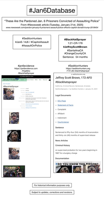 Photos and information about convicted January 6th rioter Jeffrey Scott Brown (Santa Ana, California).