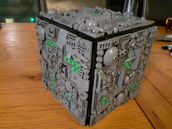 A Borg Cube built from LEGO