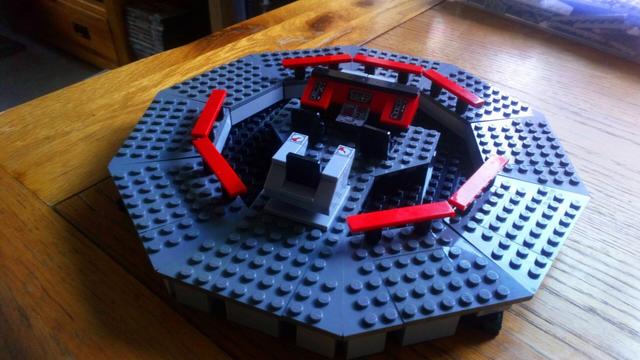 The construction phase of my SNW Bridge MOC