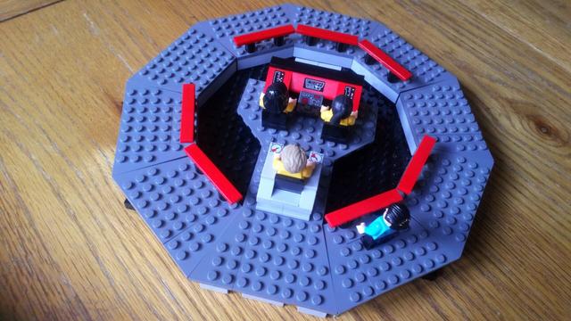 The construction phase of my SNW Bridge MOC
