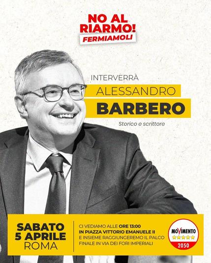 Locandina NO AL RIARMO.

Sabato 5 aprile Roma