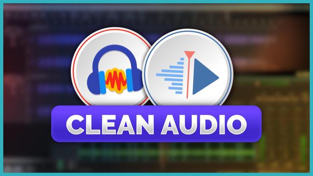 Remove background noise with Audacity and Kdenlive - YT video tutorial thumbnail.