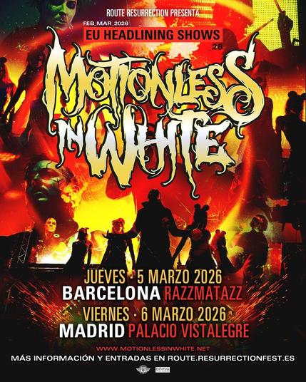 Motionless In White regresa a España en 2026