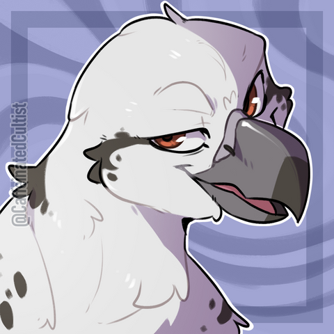 digital art of a avian character (white morph gyrfalcon)

Artwork by, CaffeinatedCultist