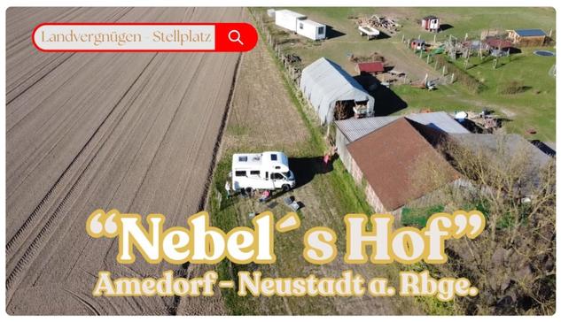 YouTube Thumbnail eines Bauernhofes mit Wohnmobil in der Mitte