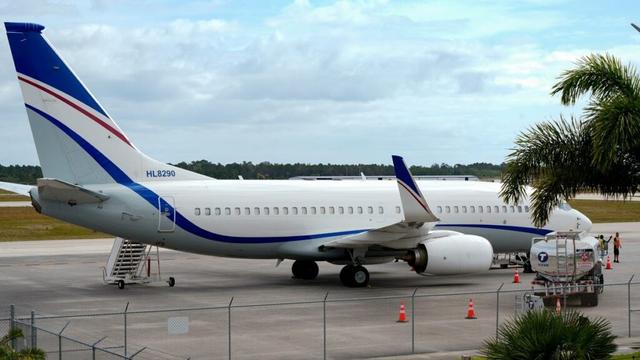 Boeing 737 plane at Vero Beach airport privately registered in South Korea