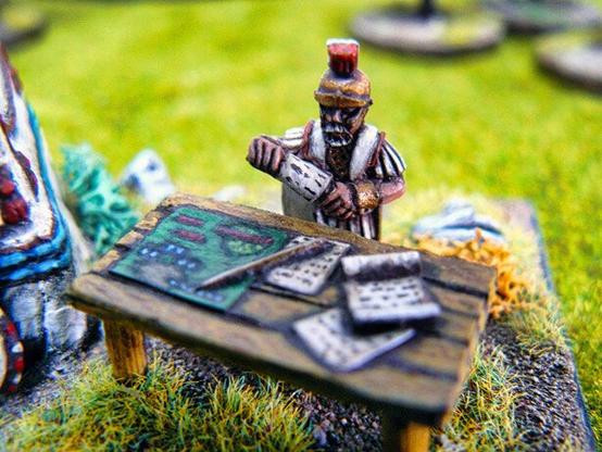 15mm DBA wargame camp.