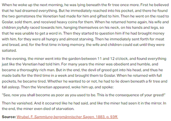 Part 4 of German folk tale "The Miner in Venice". Drop me a line if you want a machine-readable transcript!