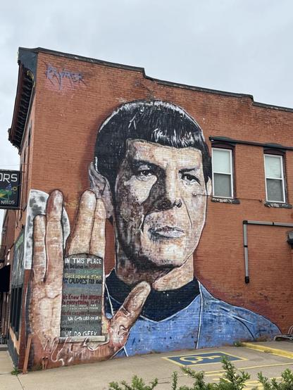 Mural of Spock from Star Trek.