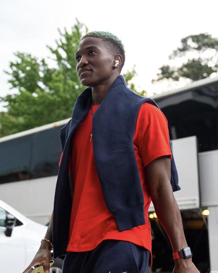 Chawinga arriving at the stadium