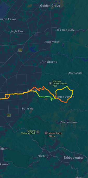 A map of my bike ride