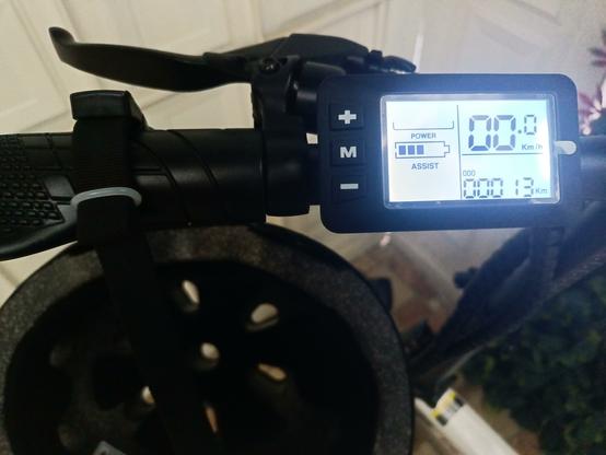 a photo of the ebike controller that marked the km of the route.