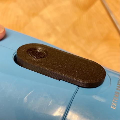 Picture showing the  2 halves of the vacuum joined with the new latch hold them together.