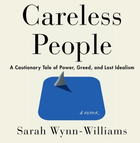 Cover art of the book. The main focus is an illustration of what looks like a solid-blue  rounded-rectangle, with a gray shark fin in its upper-left corner and small white block letter script "A memoir" in the lower right. It seems to stand in for a body of water (the author survived a shark attack) and0or a mouse pad, as she worked at Facebook. The background is a cream color. In very large, crisp serif black letters is the title at top, followed by the subtitle in sans serif small block letters. The author name appears at bottom in a smaller version of the title font.