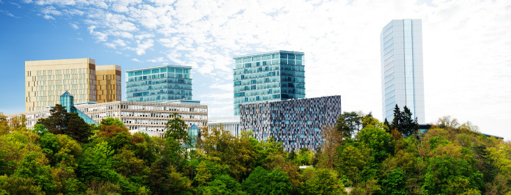 The skyline of Luxembourg.