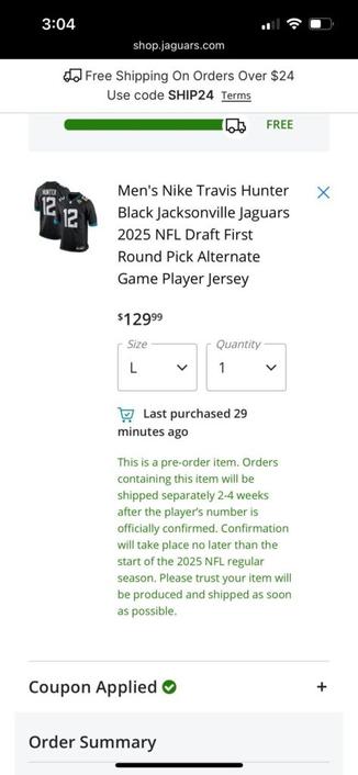 First jersey purchase