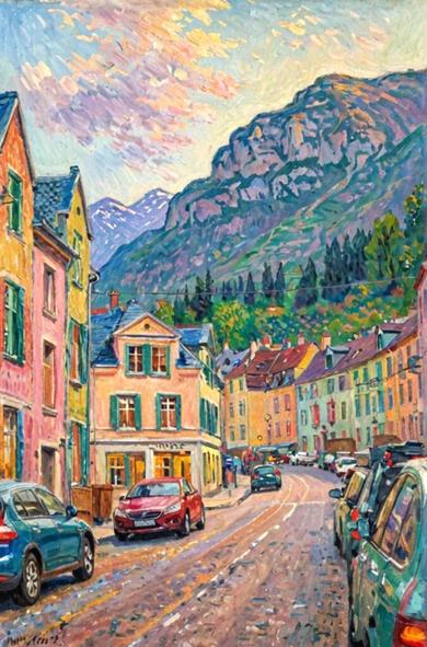 Bergen in the style of Monet