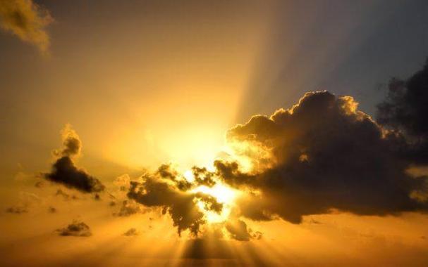 sun through the clouds