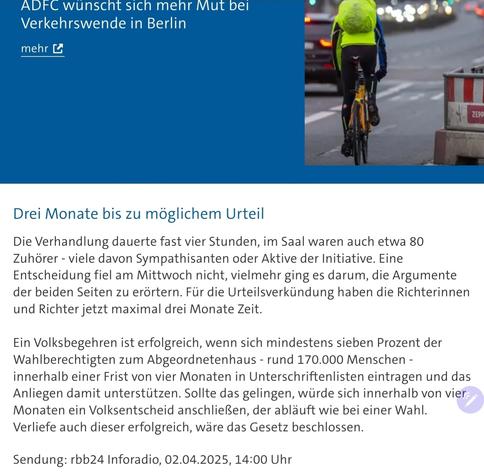 Rbb24 inforadio 3 Monate bis zu möglichem Urteil über autofreie Stadt Berlin