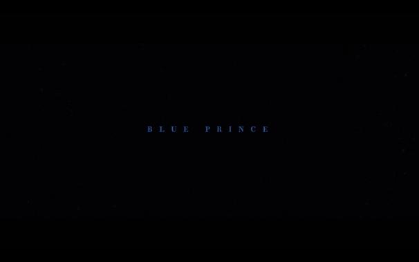 The beginning of the credits which simply reads Blue Prince.