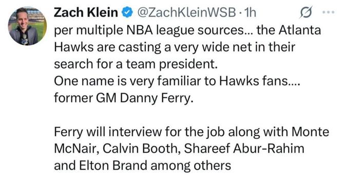 The Hawks GM interview list: