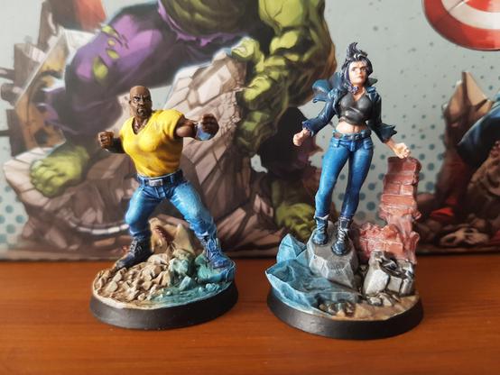 Marvel Zombies Power Man and Jessical Whatshername ready to unleash non sweaty casual destruction on angry zombies