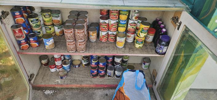 A public pantry, over half full. :)