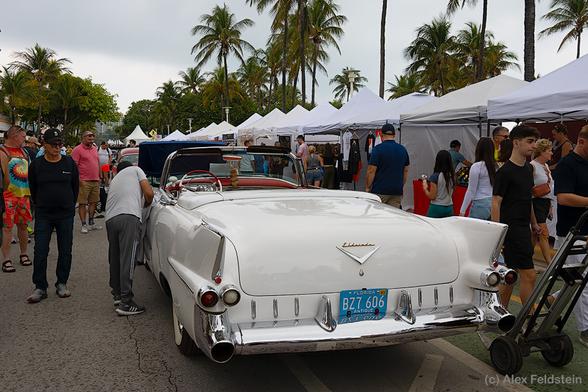 White 1955 Cadillac Eldorado convertible