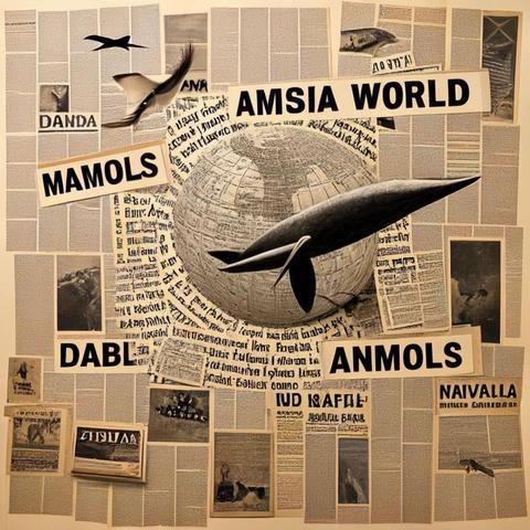 Image with seed 4157625372 generated via Stable Diffusion through @stablehorde@sigmoid.social. Prompt: a Dada World. Build by animals out of real. Many writings and manifestos in the background. Old newspapers flying around.