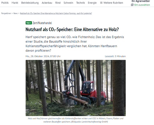 Cannabispflanze als CO₂-Speicher: Eine Alternative zu Holz?
Hanf [lateinisch "Cannabis"] speichert genau so viel CO₂ wie Fichtenholz. Das ist das Ergebnis einer Studie, die Baustoffe hinsichtlich ihrer Kohlenstoffspeicherfähigkeit verglichen hat. Könnten Hanfbauern davon profitieren?

Mo., 28. Oktober 2024, 07:00 Uhr