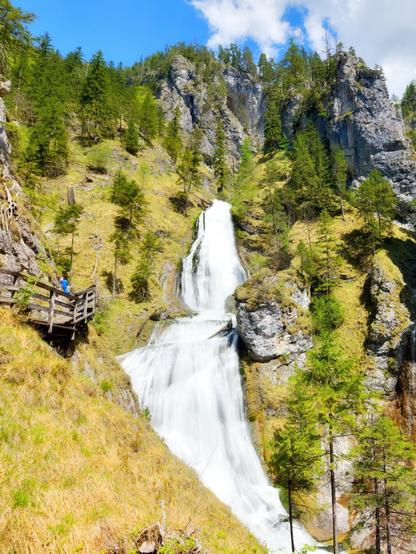 schleierfall waterfall in the palfauer wasserlochklamm, styria