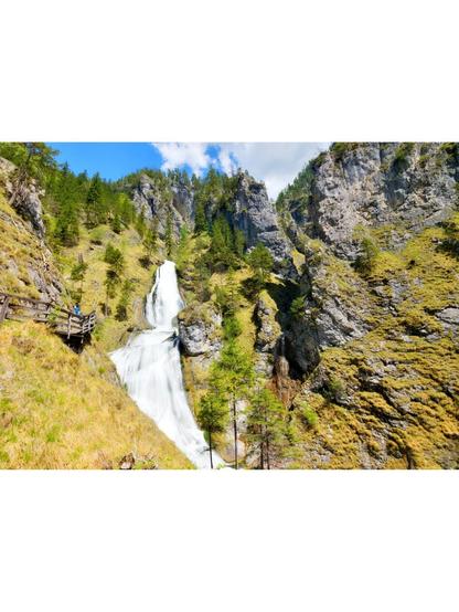 schleierfall waterfall in the palfauer wasserlochklamm, styria