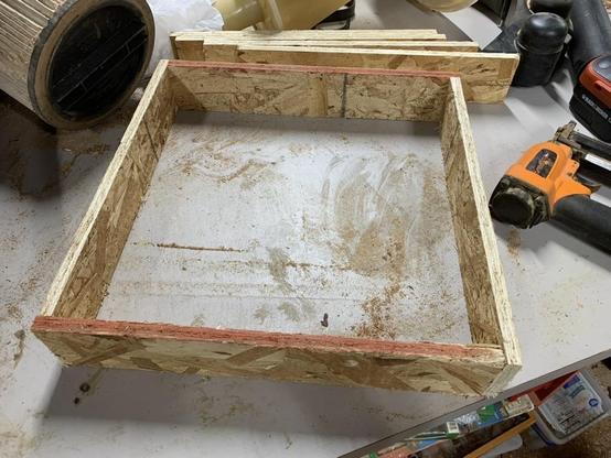 4 sides of the frame stapled together