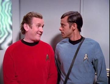 Miles and Julian in old TOS era starfleet uniforms