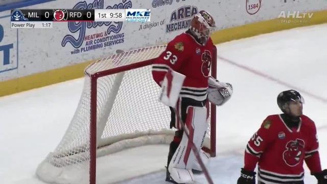 Ozzy Wiesblatt finds Denisenko on the power play to give the Admirals a 1-0 lead