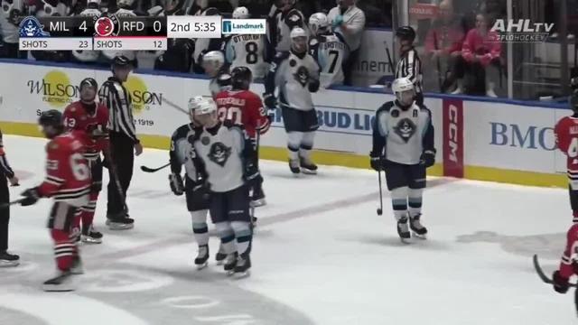 Kmell finds the loose puck and tucks it in for the Admirals' 5th goal of the game