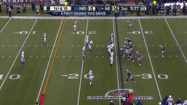 [Highlight] The interception that triggered Deflategate (2014 playoffs)