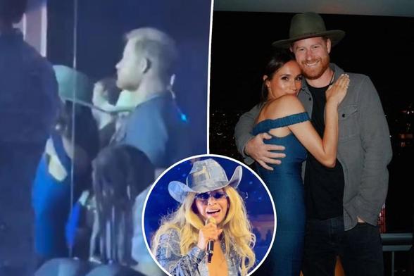 Prince Harry and Meghan Markle seen having a good time at Beyoncé's 'Cowboy Carter tour'