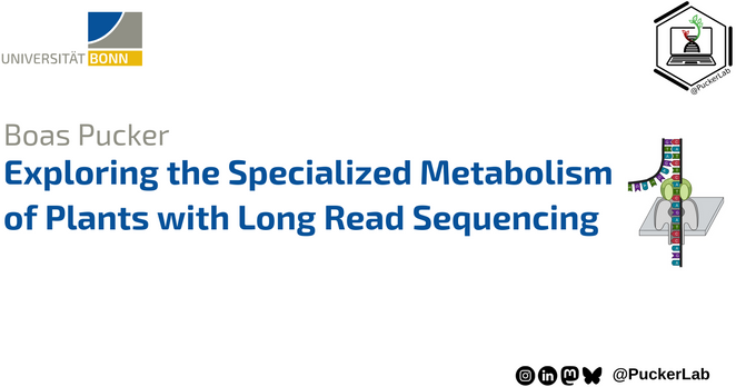 Screenshot of slide "Exploring the Specialized Metabolism of Plants with Long Read Sequencing"