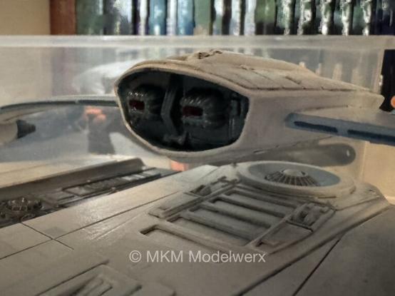 Closeup of the front torpedo launchers.