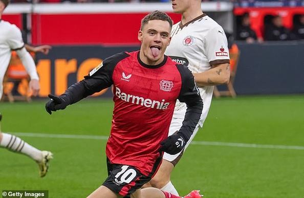 Liverpool have launched a move to hijack Manchester City's bid for Florian Wirtz (pictured)