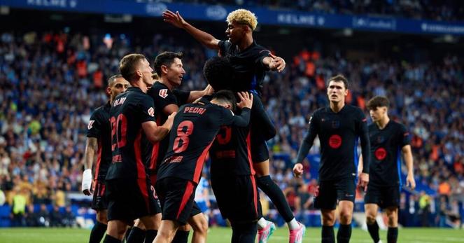 Gerard Pique sends epic message as Barcelona win La Liga title with Espanyol win