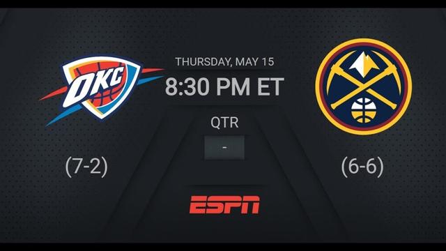 OKC Thunder @ Denver Nuggets | #NBAPlayoffs presented by Google ESPN Live Scoreboard